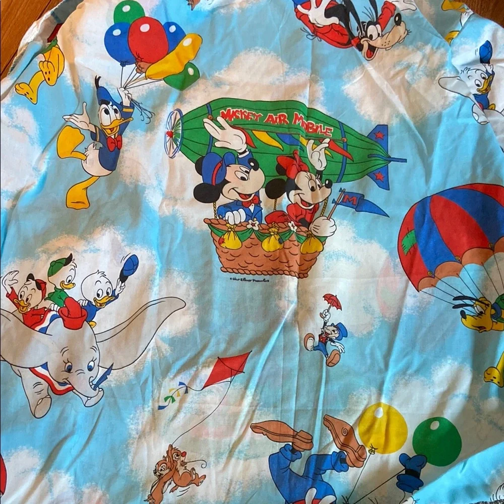 Mickey Air Mobile Cartoon twin comforter sheet and pillow case set
